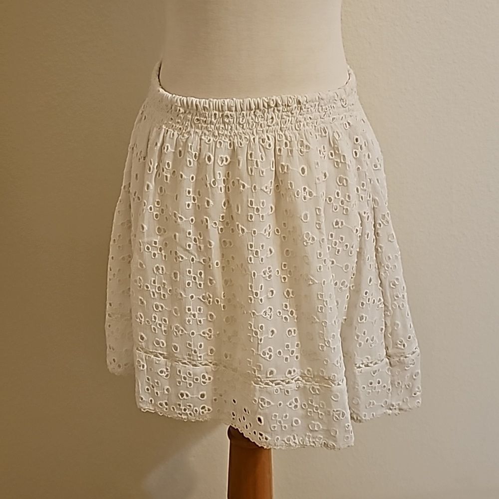 Joie Floral Lace White Skirt xs